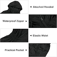 Vista 6 de American Trends Chubasqueros para mujer, impermeables, ligeros, cortavientos con capucha, impermeable plegable
