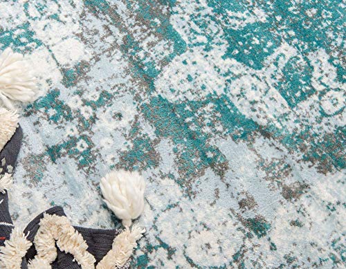 Unique Loom Sofia Collection Area Rug - Salle Garnier (8' X 11', Turquoise/ Blue) #TOP4