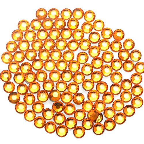 Image of 3000 Pieces Hot Fix Glass Flatback Rhinestones HotFix Round Crystal Gems (Topaz, SS10)