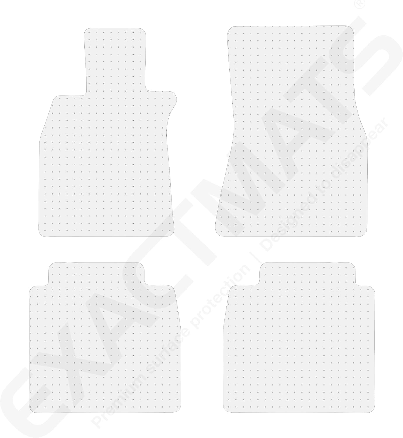 ExactMats - Clear Floor Mat Protection for Your Lexus. Premium Overlay Mat. Made in USA - Fits LS 460 L (All Wheel Drive/Executive Seating) [2013-2017]: 1st & 2nd Row - Clear Overlay Floor Mats