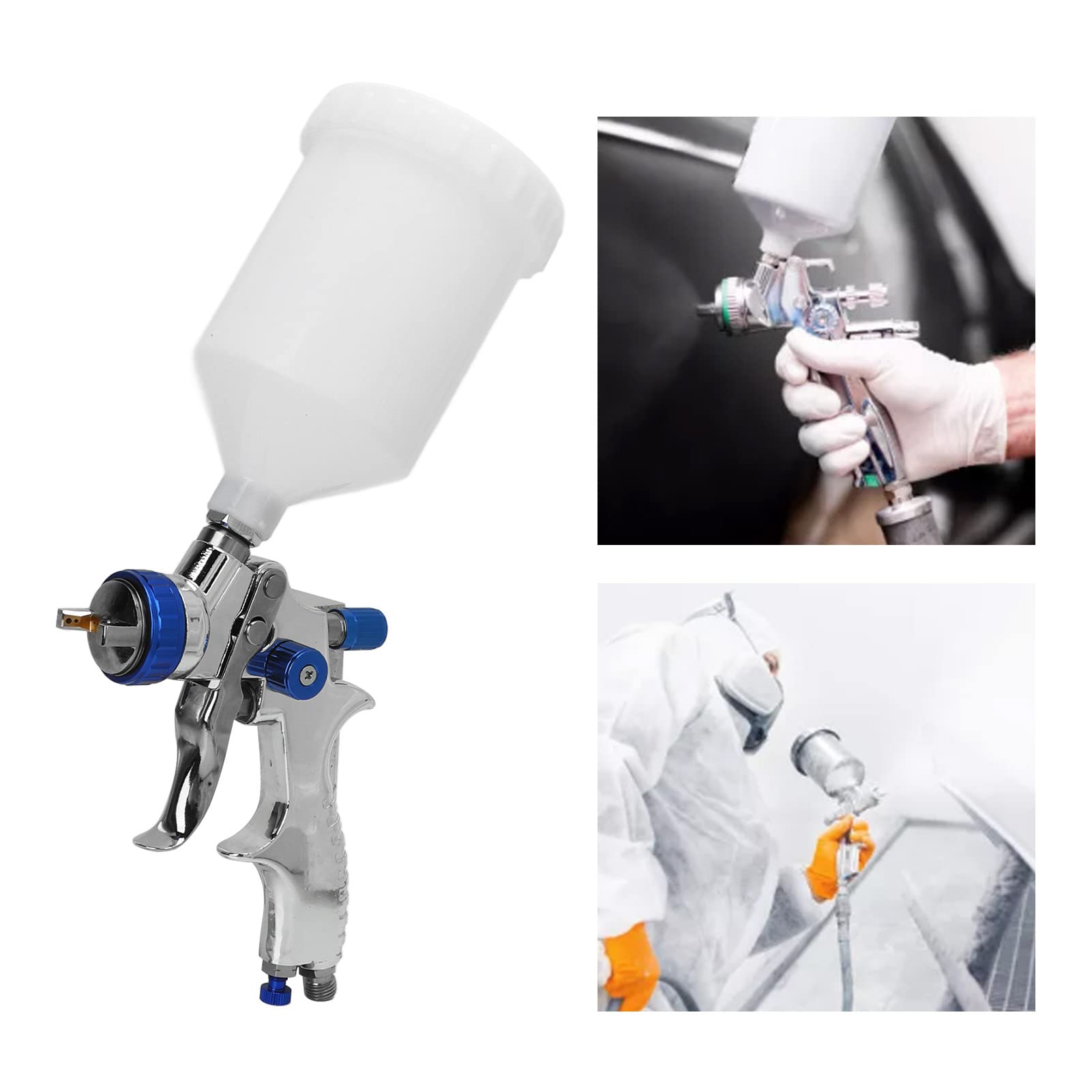 Pistola a Spruzzo Pneumatica, Atomizzazione a Bassa Pressione, Durevole, per Finiture Professionali, Vernice a Base D'acqua, 600 Ml
