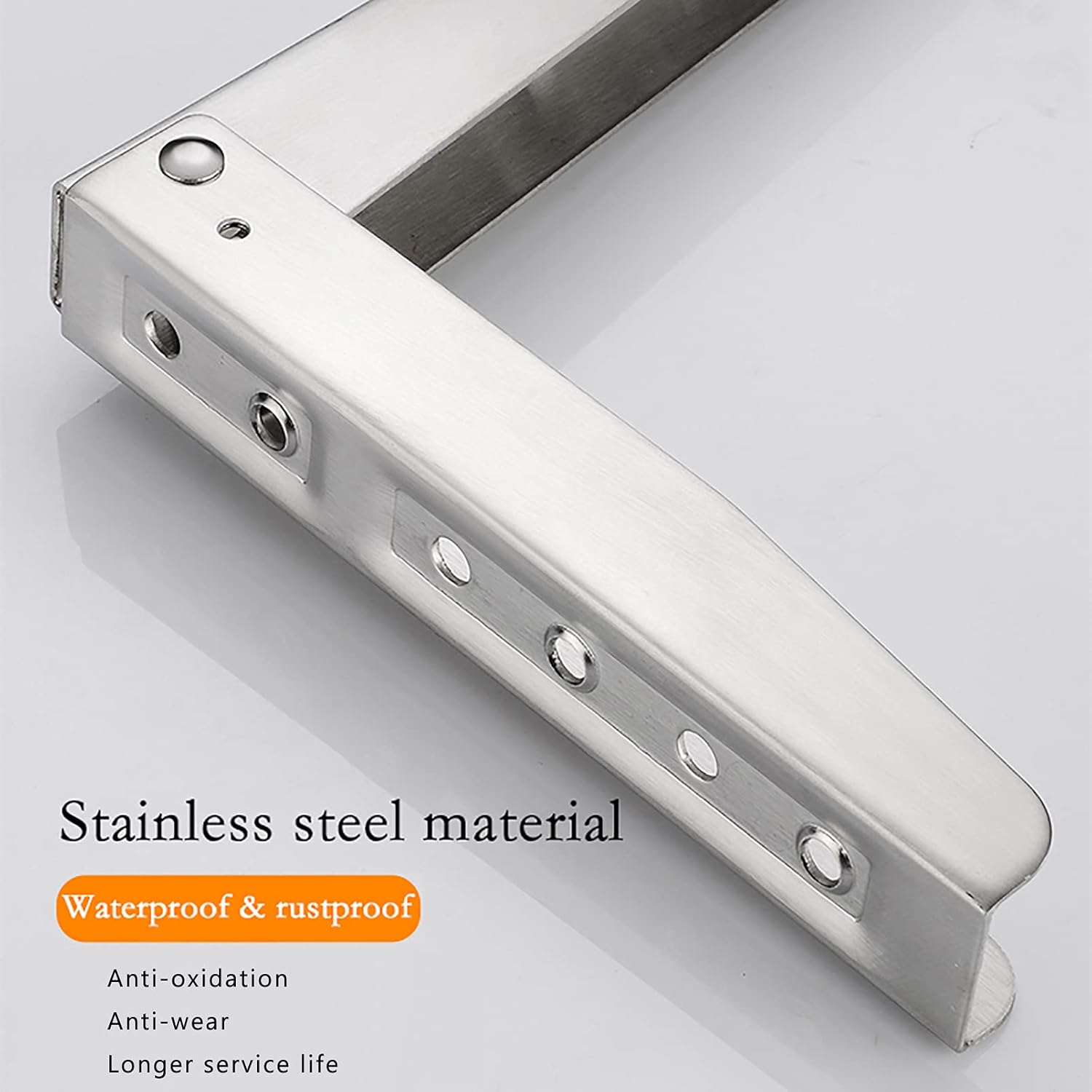 Folding Shelf Brackets,Floating Shelves Brackets,DIY Wall Mounted Shelf Bracket, Max Load: 110lb,for Table Work Bench, Space Saving (2pcs)