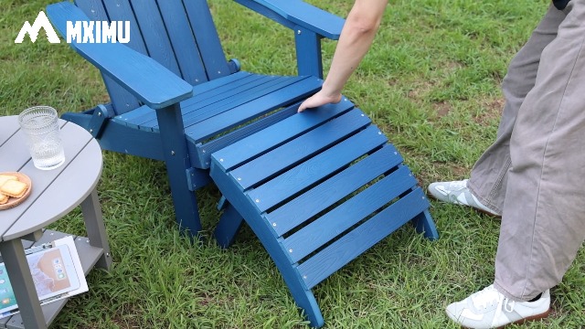 Amazon.com : MXIMU Folding Adirondack Ottoman Outdoor: HIPS