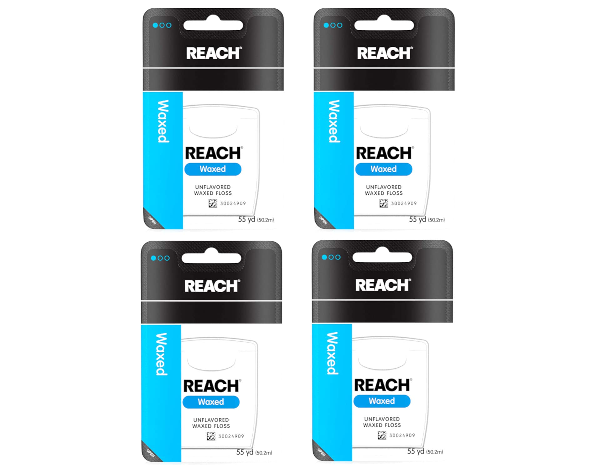 reach dental floss, waxed, unflavored 1 ea (pack of 4)