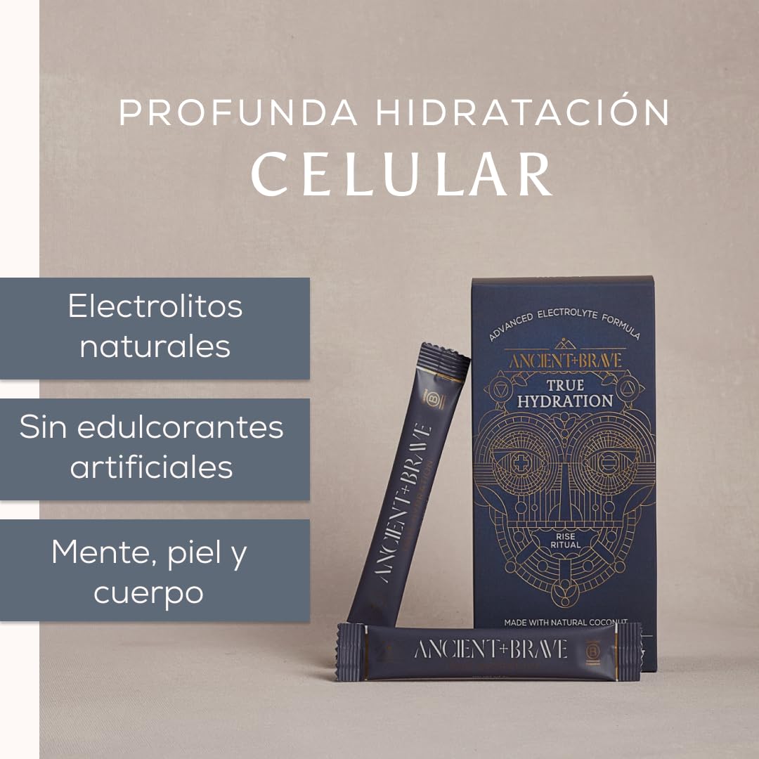 Ancient + Brave | Electrolitos en Polvo - 15 Sobres x 6g | Electrolitos sin Azucar con Minerales, Magnesio, Potasio y Cromo | Hidratación Matutina, Recuperación Post-Entrenamiento - Electrolytes 90g