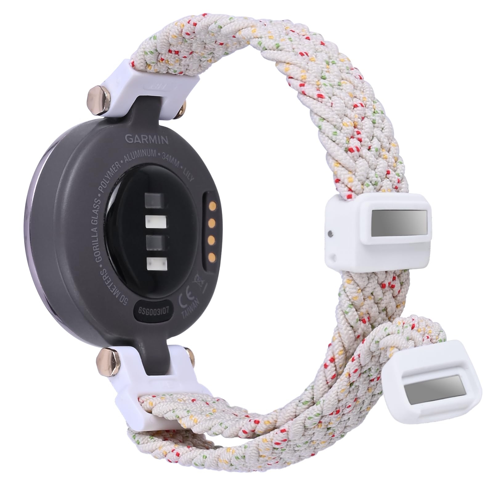 C2D JOY Braided Nylon Strap Compatible with Lily 2 (Active) Watch Replacement Watchband With Screwdriver-Starlight