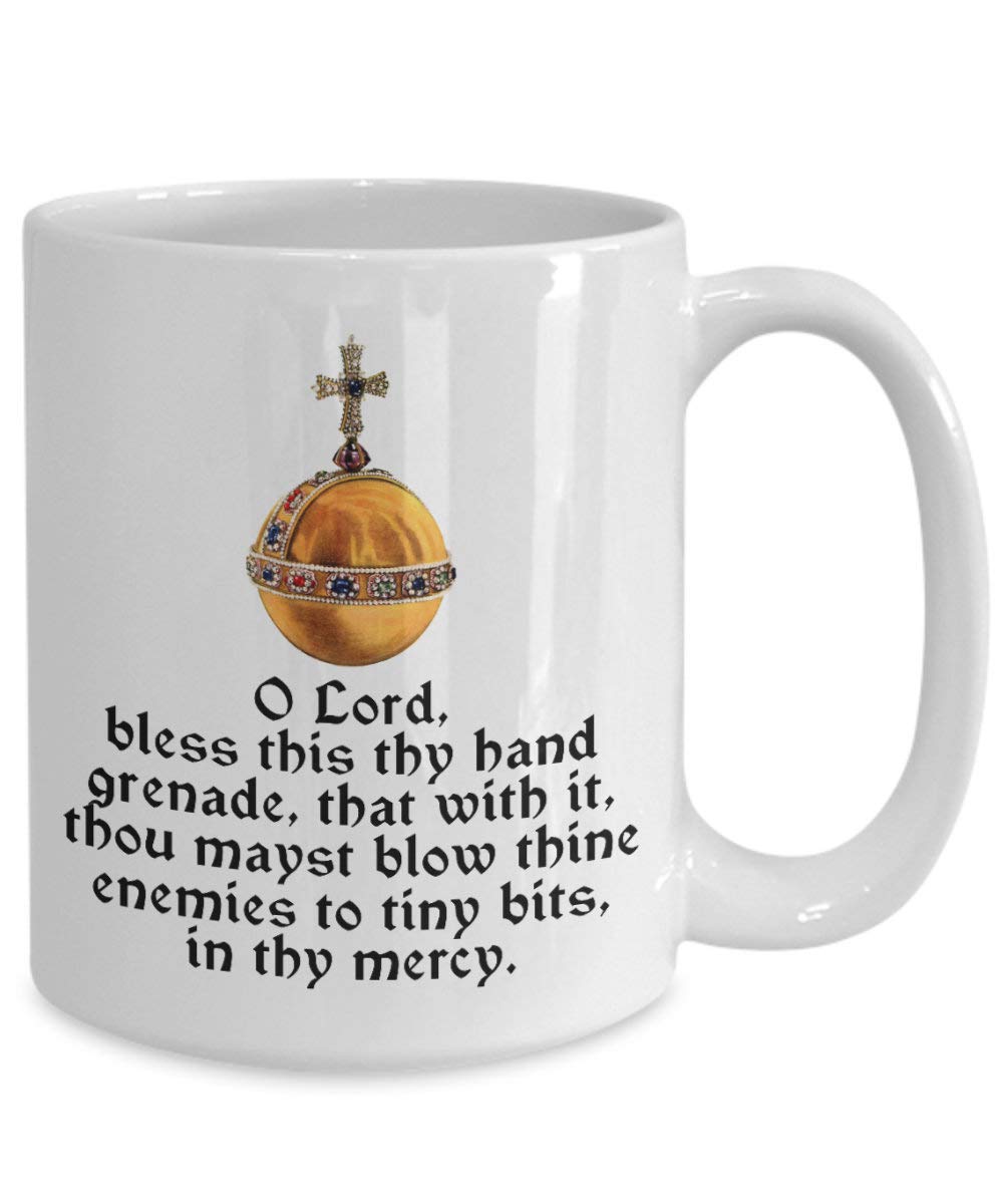 Pop Mug Holy Hand Grenade Novelty 11oz Ceramic drink milk & Coffee Mug for Your Him or Her, Mom, Dad, Brother,Sister Birthday Holiday Funny and Cool Christmas Thanksgiving_AB