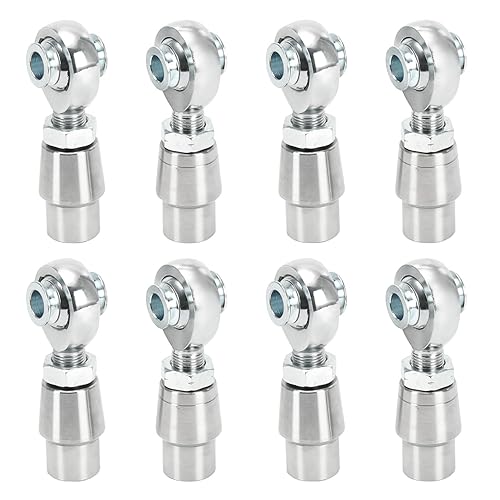5/8” Heim Joints Rod End Kit, 0.625” Chromoly Panhard kit Right and Left Hand Thread with Tube Adapter and Jam Nut for Steering Kit, Suspension, Traction Bars (4 Pair)