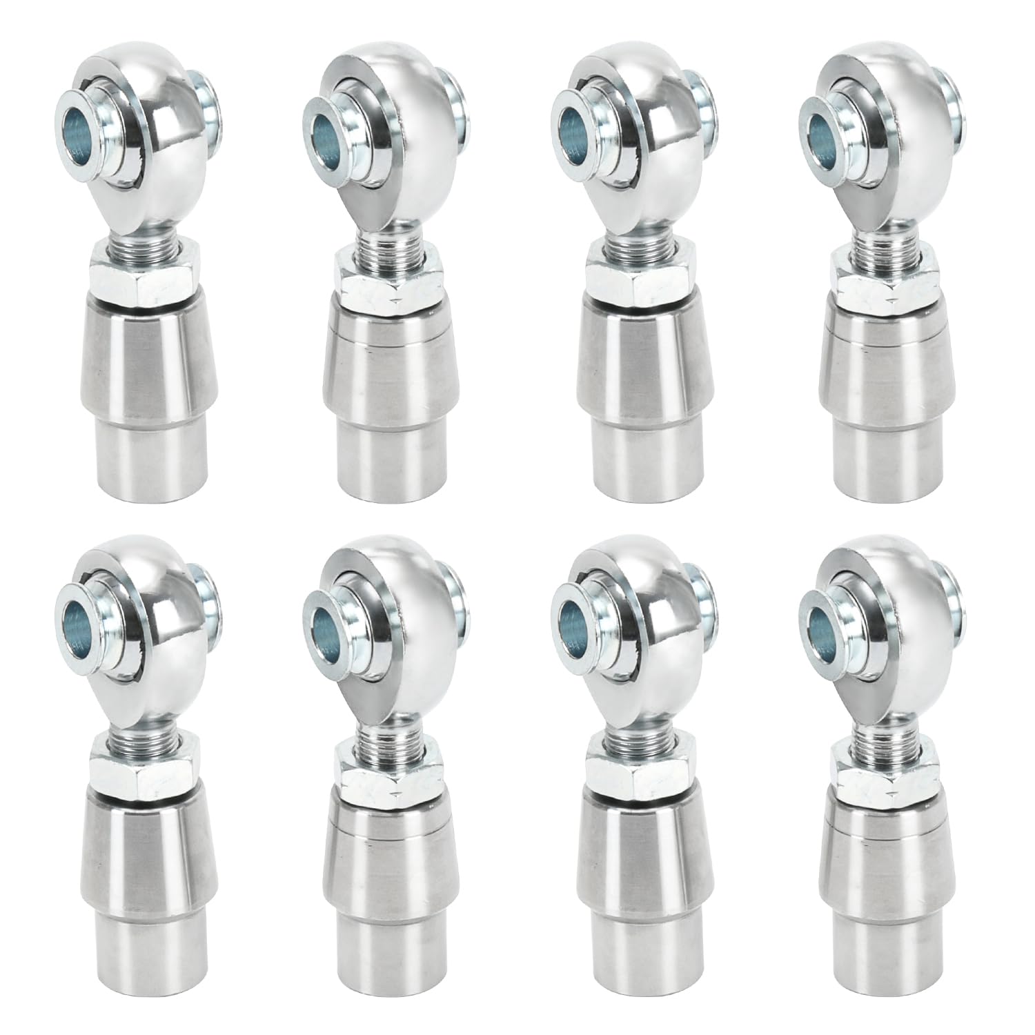 5/8” Heim Joints Rod End Kit, 0.625” Chromoly Panhard kit Right and Left Hand Thread with Tube Adapter and Jam Nut for Steering Kit, Suspension, Traction Bars (4 Pair)