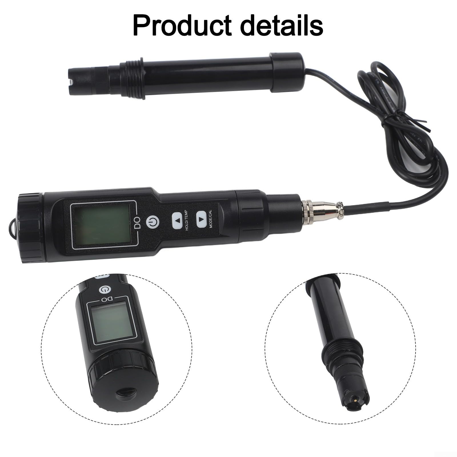 Misuratore di ossigeno disciolto Misuratore di ossigeno compatto Tester intelligente per ossigeno disciolto per test accurati dell'acqua ambienti acquatici per piscine acquari stagni d'acqua di mare
