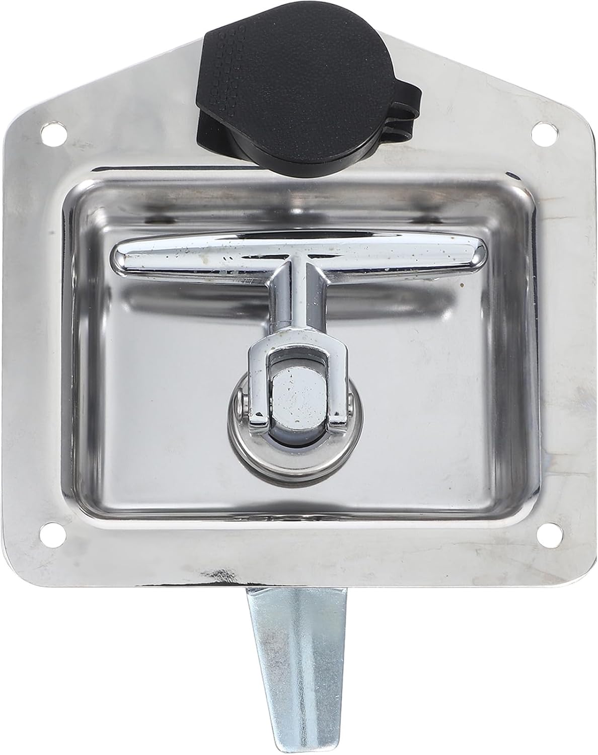 Gadpiparty Stainless Steel Panel Lock T-Handle with Plastic Cover, Toolbox Paddle Lock for Truck and Utv, Trailer Door Latch Replacement with Keys for Rv Industrial Box