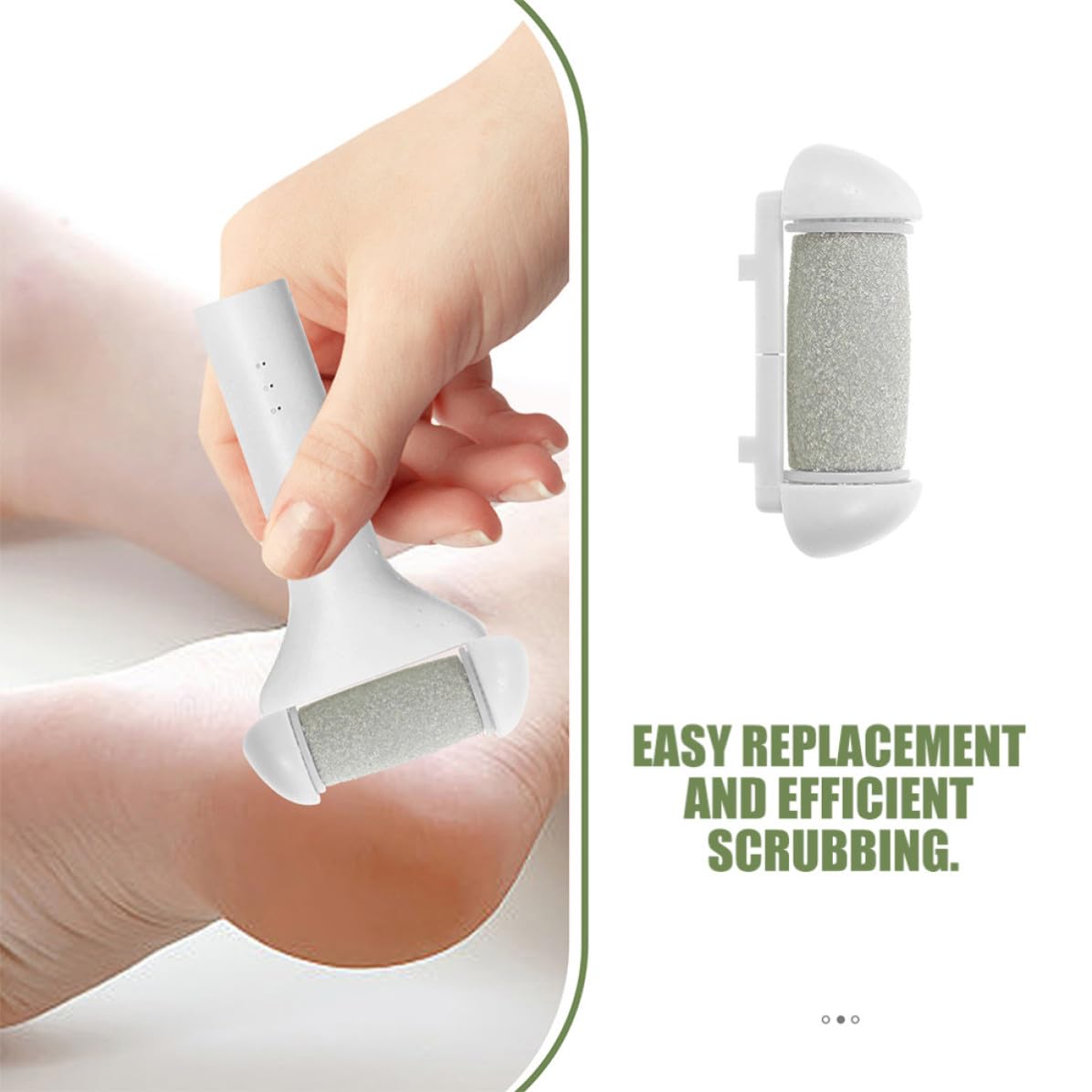 Set 6 Testine di Ricambio per Rimuovi Calli Elettrico, Accessori Pedicure in Plastica, Facili da Pulire, per Talloni Screpolati e Cura dei Piedi