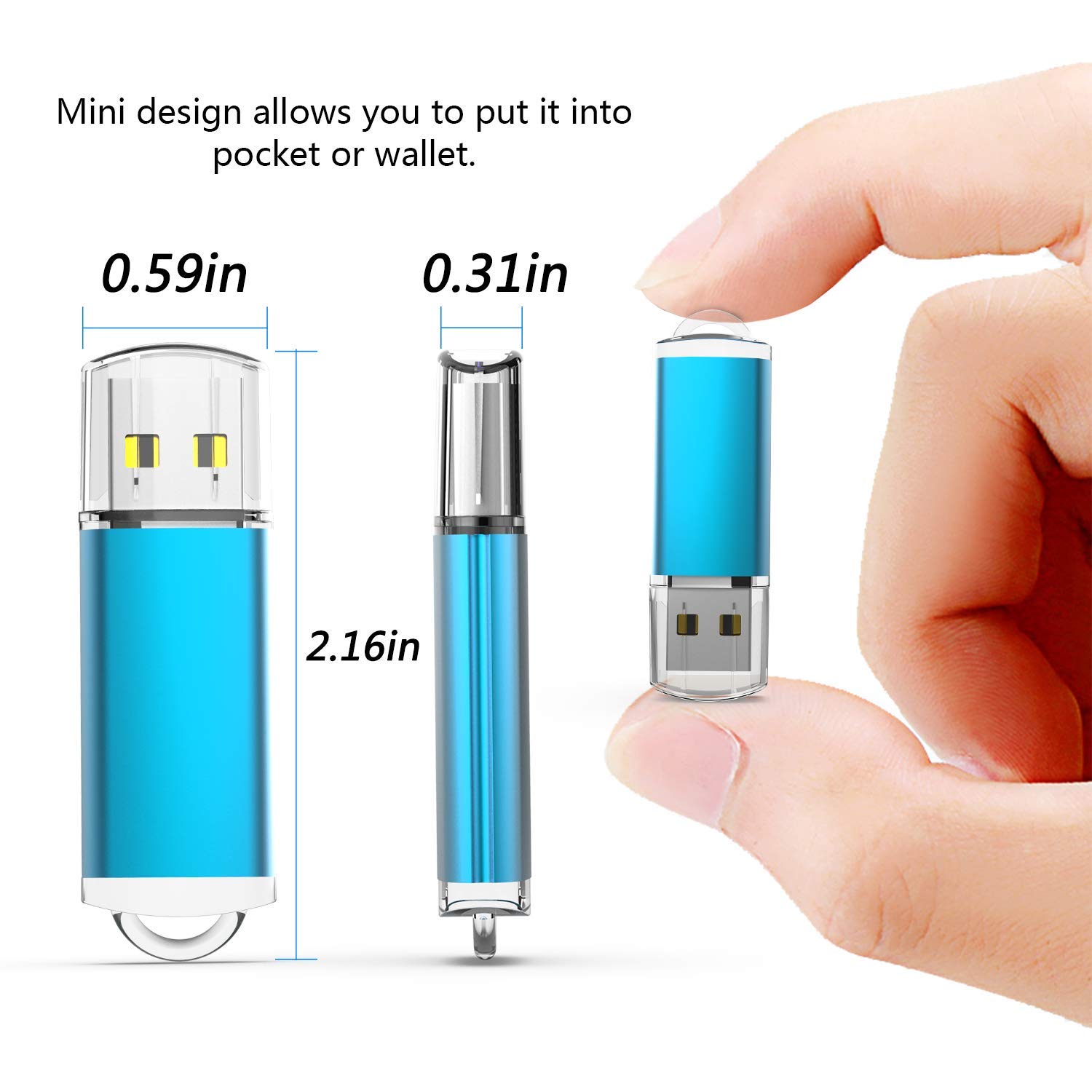 K&ZZ - Memoria USB 2.0 giratoria (10 Unidades) (4.00GB)