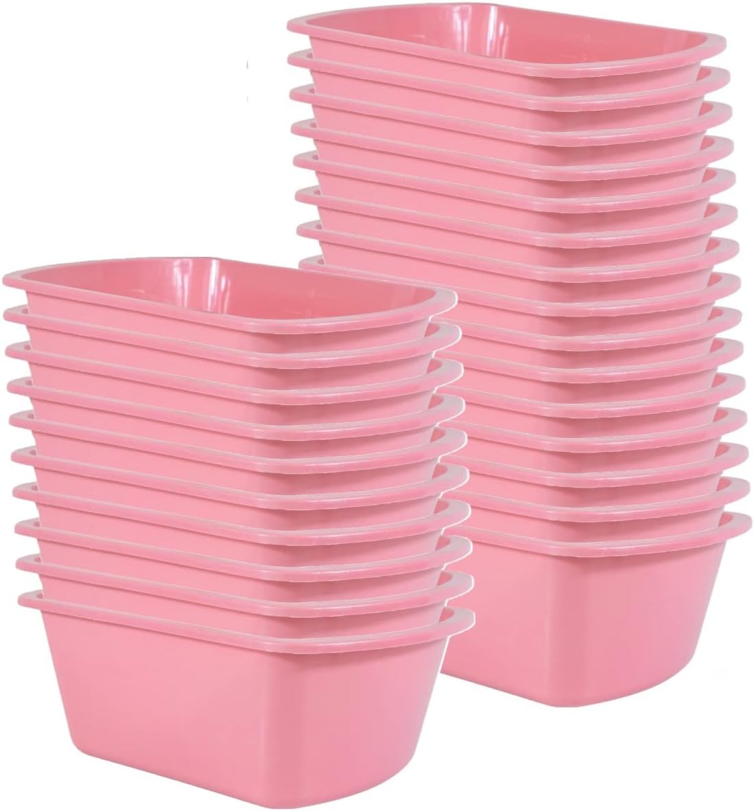 Amazon.com: Wash Basins – Rectangular Plastic Hospital Bedside Soaking ...