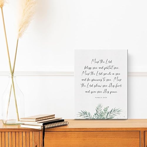 Miniatura 4 de Lienzo cristiano positivo para pared, 11.5 x 15 pulgadas, enmarcado religioso espiritual con versículos bíblicos, citas, decoración de pared para el