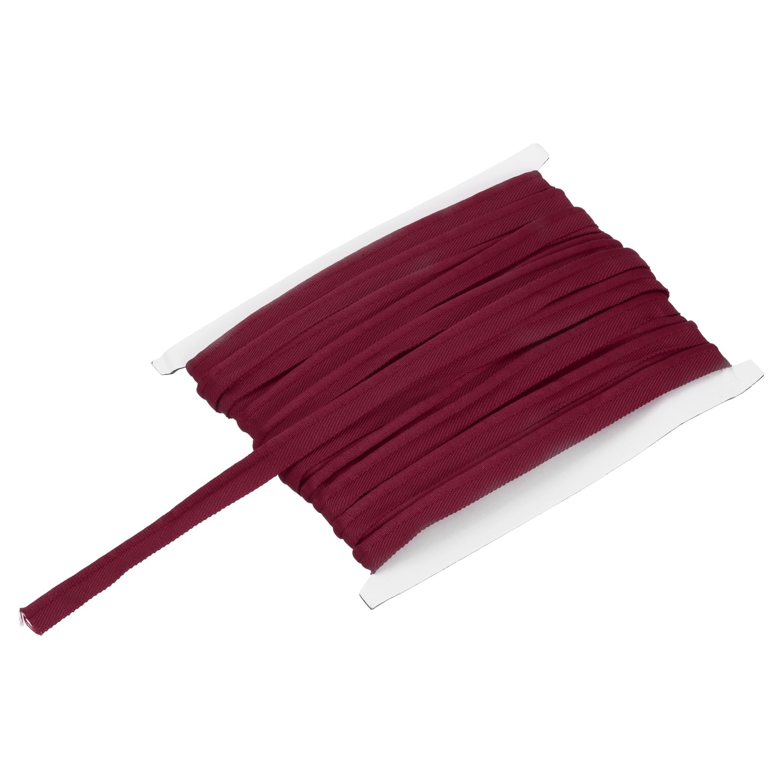 Cordon passepoil pour couture de 1,6 cm ruban bordeaux de 9,7 m pour bordure tissu