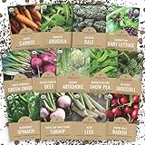 Organic Cool Weather Spring & Fall Seeds Variety Pack - 13 Individual Packs - 2026 Season - Carrots, Beets, Spinach, Broccoli and More! for Indoor & Outdoor Planting (Non-GMO, Certified Organic)
