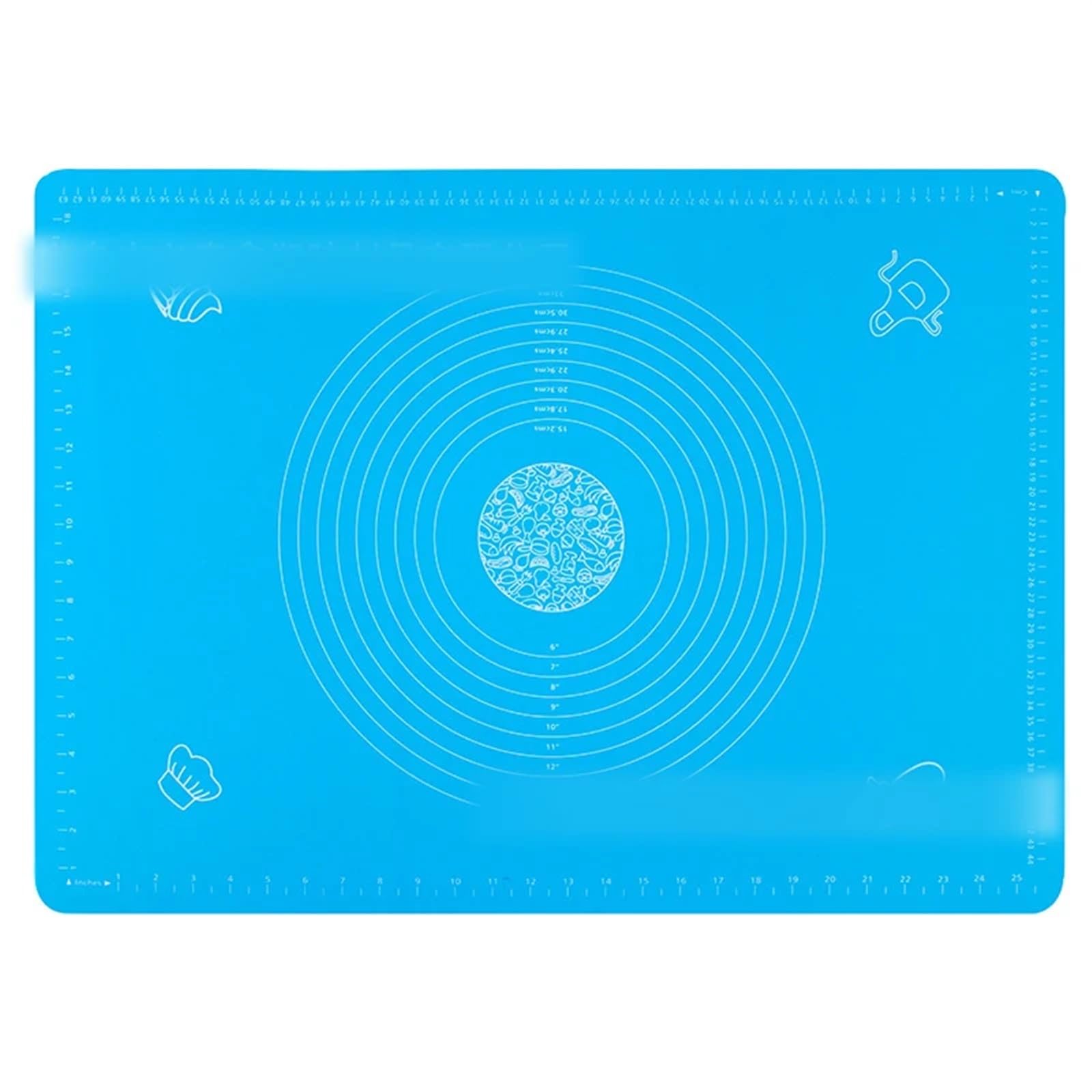 Teigunterlage Silikon-Backmatte, Pizzateig-Maker, Gebäck, Küchenhelfer, Kochutensilien, Utensilien, Backgeschirr, Kneten Silikon Backmatte (Color : Blue, Size : 50x70cm)