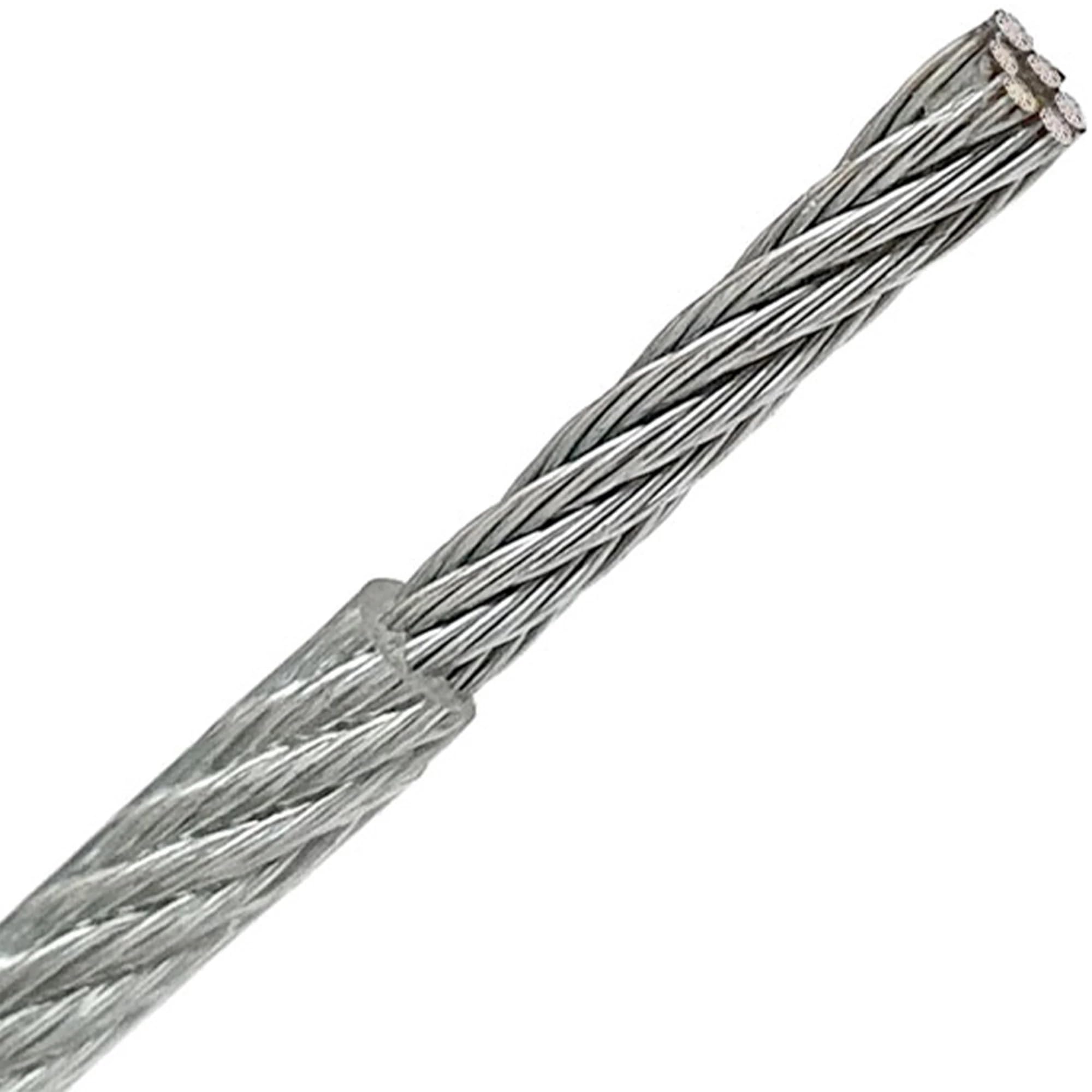 Ss8 Length: 3M Wire Rope Pvc Coated Premium Galvanised Steel Zinc Metal Wire Rope Cable Diameter: 5Mm