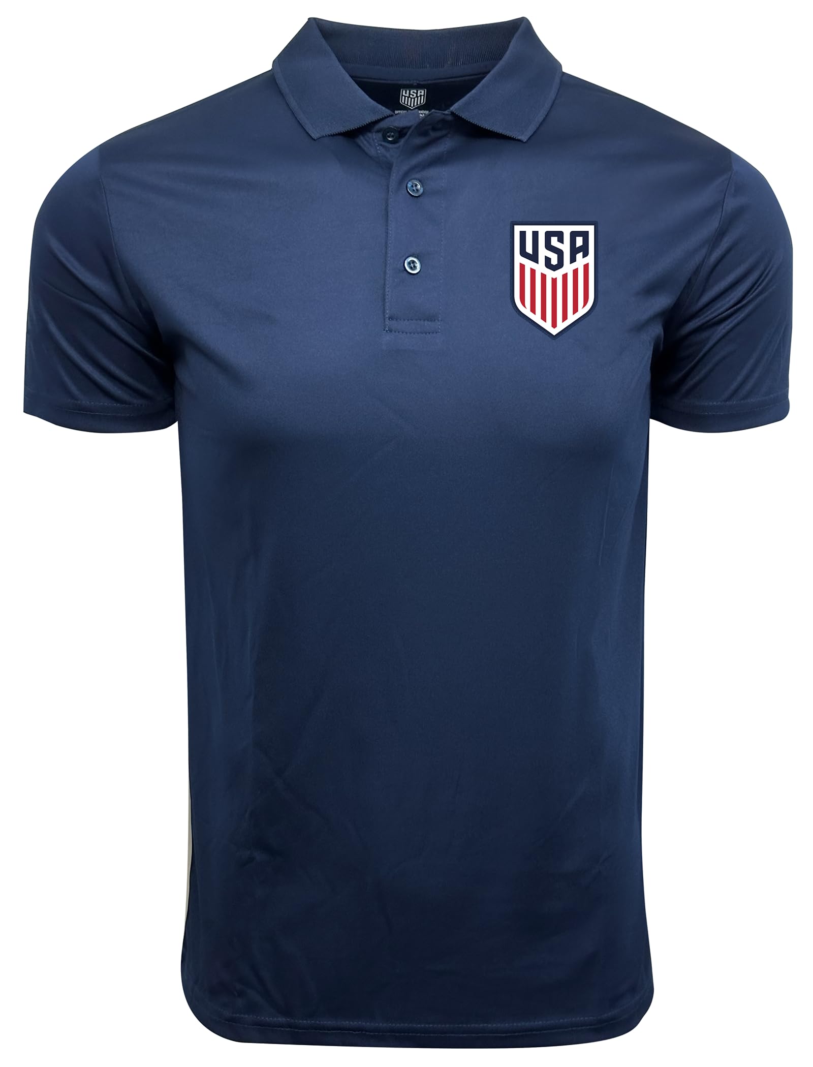 Icon Sports Officially Licensed Boy's U.S. Soccer Polo Shirt Short Sleeve Polo, Youth Sizes | Navy, Small