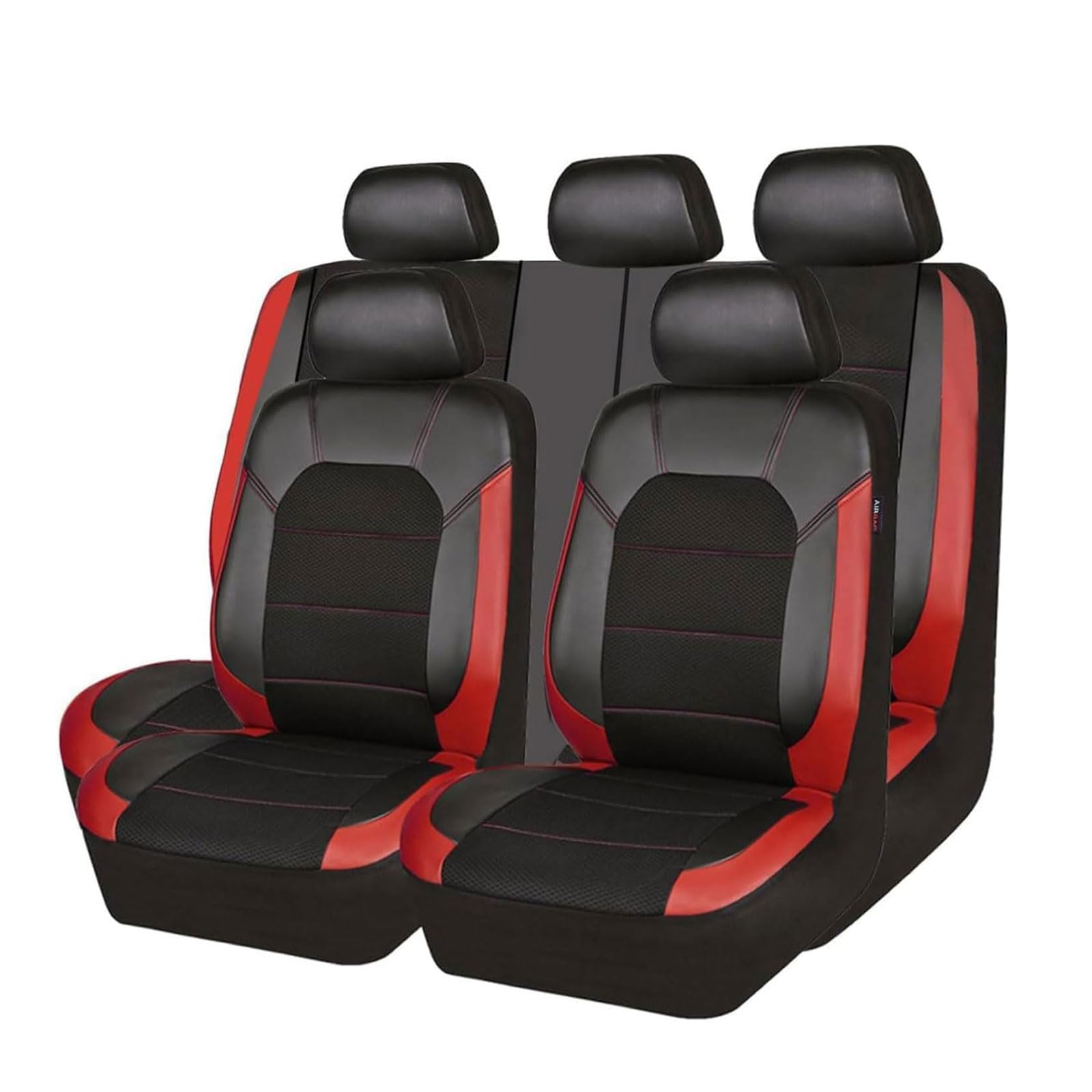 Housses de siège de voiture pour Renault Zoe protection cuir contre usure et taches rouge