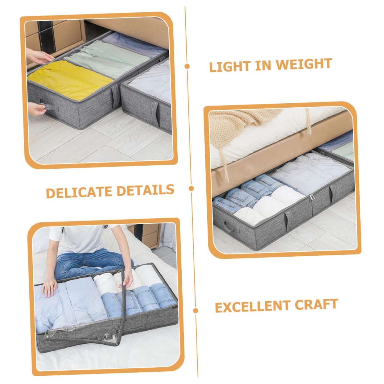 ULTECHNOVO Contenitori Organizzativi Pieghevoli Per Vestiti Piumoni Coperte Scatole Portaoggetti Per Guardaroba Organizer Per Camera Da e Scatole
