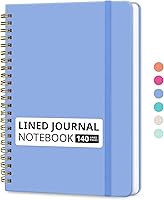 Vista 37 de Taja Cuaderno rayado en espiral para mujeres y hombres, 140 páginas, cuaderno de tapa dura con rayas universitarias para trabajo y toma de notas