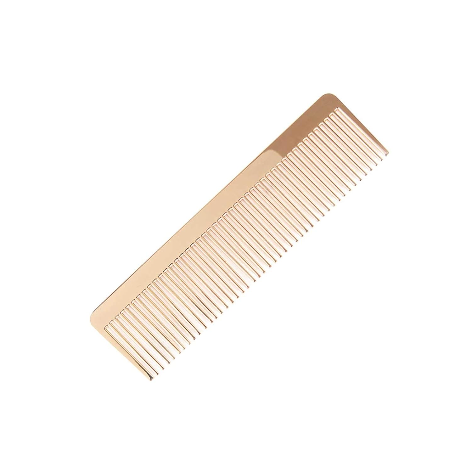 Portable Metal Comb Minimalist Pocket Golden Hair Comb For