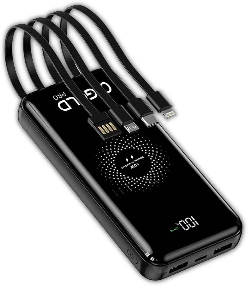 Carregador Portátil por Indução Sem Fio 20000mAh