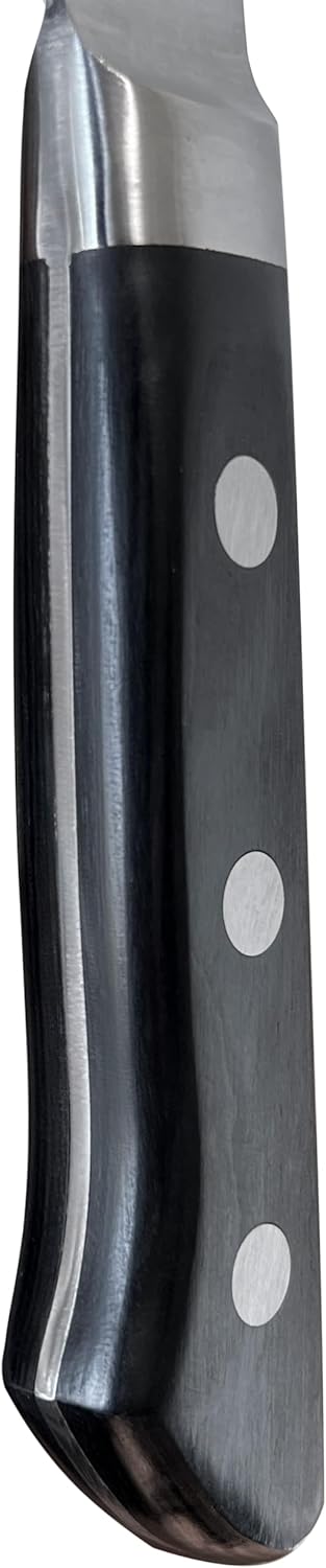 MASAMOTO HC Japanese Gyuto Chef's Knife 8.2" (210mm) Made in JAPAN, Professional Kitchen Chef Knife, Super Sharp Japanese Carbon Steel Blade, Full Tang Pakkawood Handle, Black
