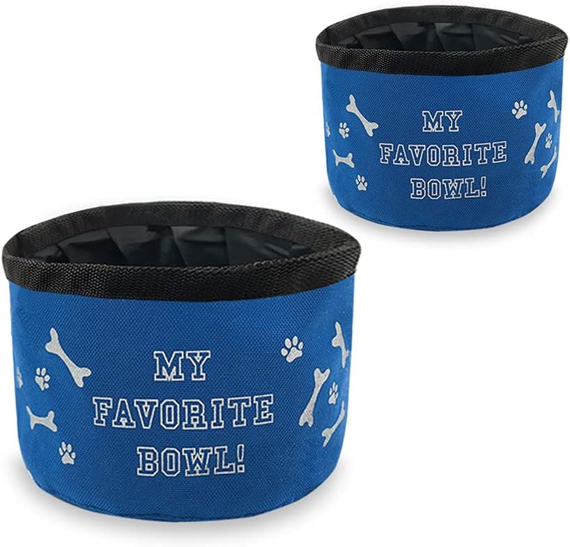 BAR AUTOTECH Large Collapsible Dog Bowl - Portable Water and Food Bowls for Pets Dogs Cats (2 Packs)