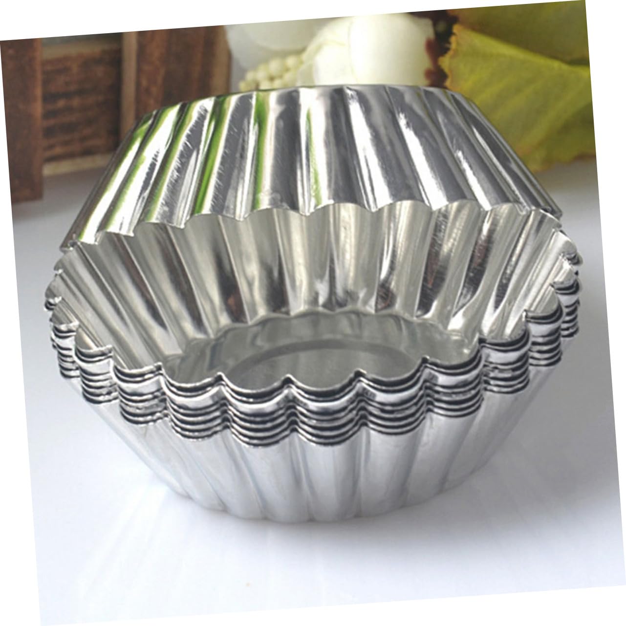 Alipis Molde para Tartas de Huevo de Hojalata Plata, 100 Piezas | Revestimiento Antiadherente, Liberación Fácil y Limpieza Sencilla, Conducción Rápida del Calor