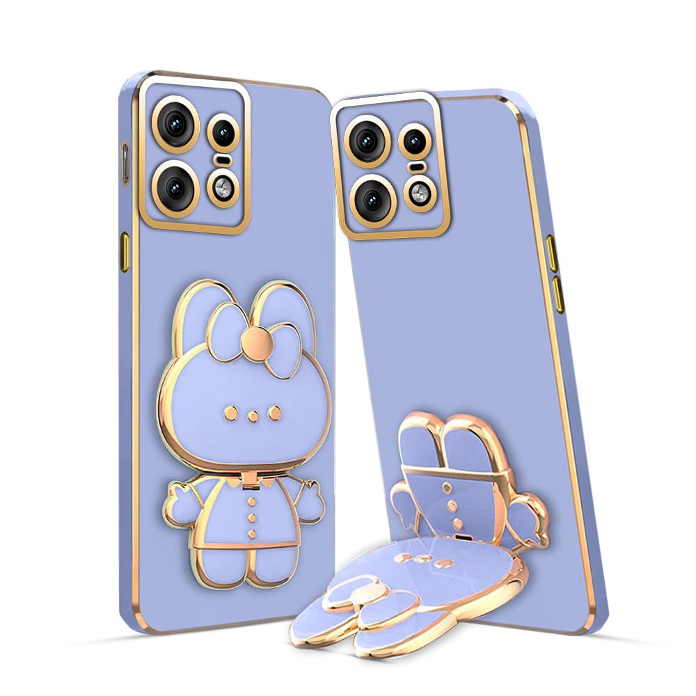KARWAN®️ 3D Cat Back Case and Cover with Stand Compatible for Moto Edge 50 Pro Stand Mirror | Camera Protection | Electroplated | Folding Stand -Blue (B0D986TGF2) Amazon Price History, Amazon Price Tracker