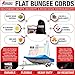 Rocket Straps - Ultimate Flat Outdoor Bungee Cord Assortment - Heavy Duty Set of 28 Bungee Cords (18