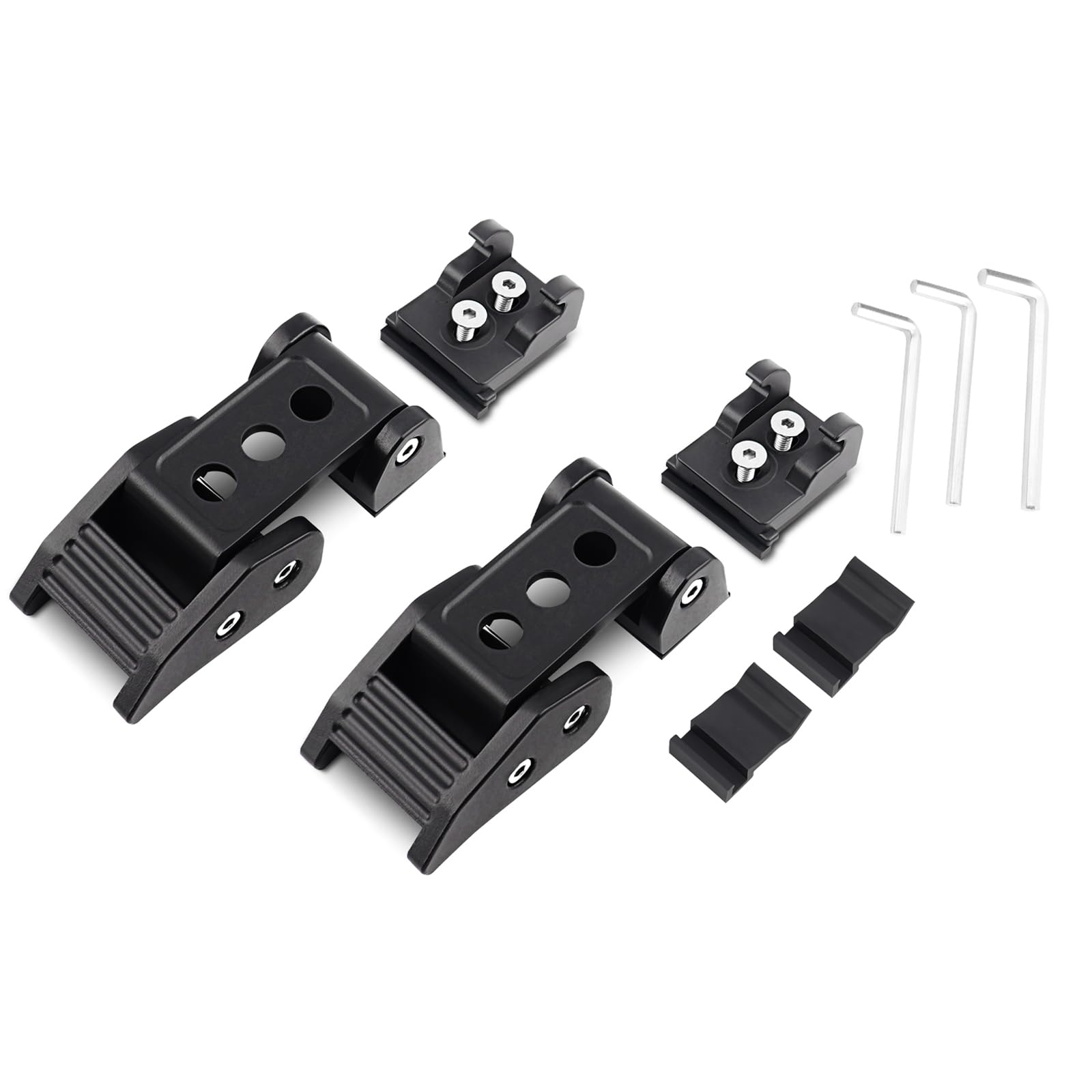 Kit Chiusura Cofano Aaiwa Nero In Alluminio Per Jeep Wrangler JK JKU JL JT 2007-2025