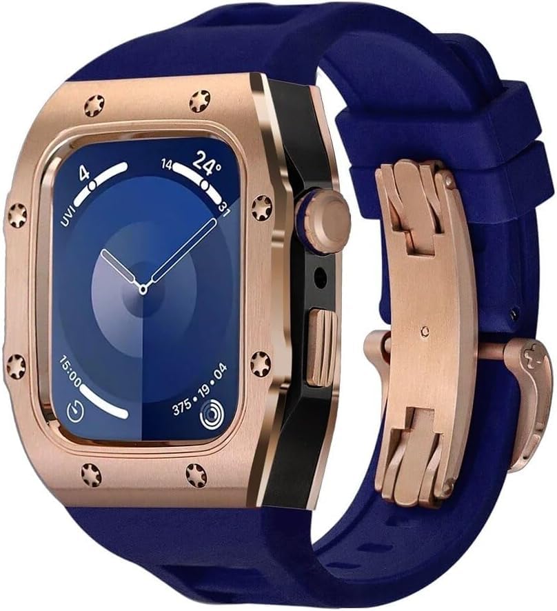 Cadeau montre homme et femme bracelet caoutchouc boîtier Apple Watch