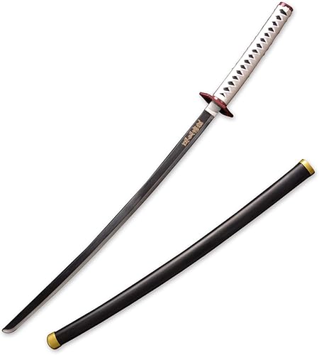 Miniatura 109 de Sword fort - Katana de acero al carbono de metal real, espada Katana de Rengoku/Tanjiro/Inosuke de anime Demon Slayer, alrededor de 41 pulgadas