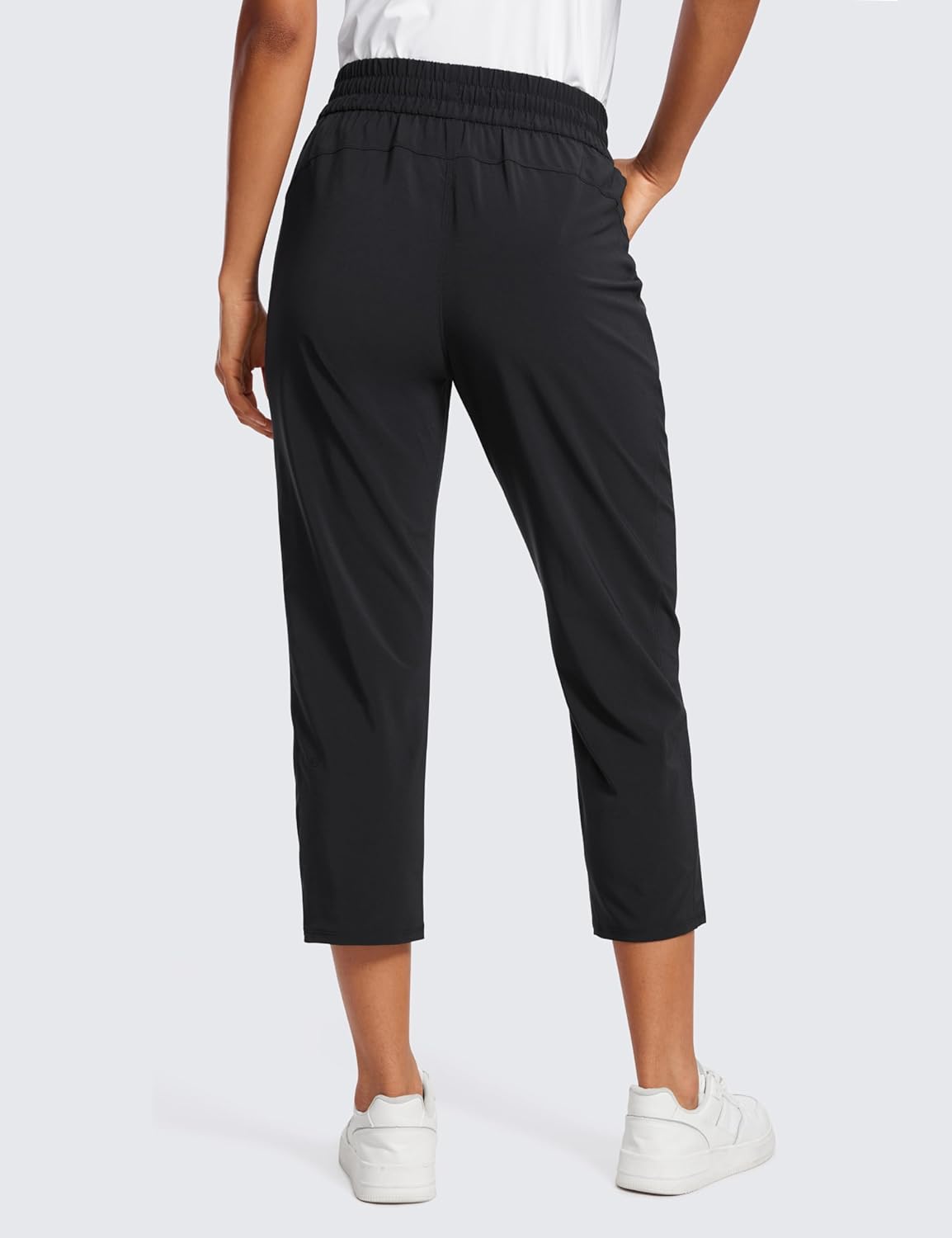 CRZ YOGA Lightweight Capri for Women 23" Cropped Casual Lounge Work Athletic Travel Pants with Pockets Quick Dry Summer - Image 2