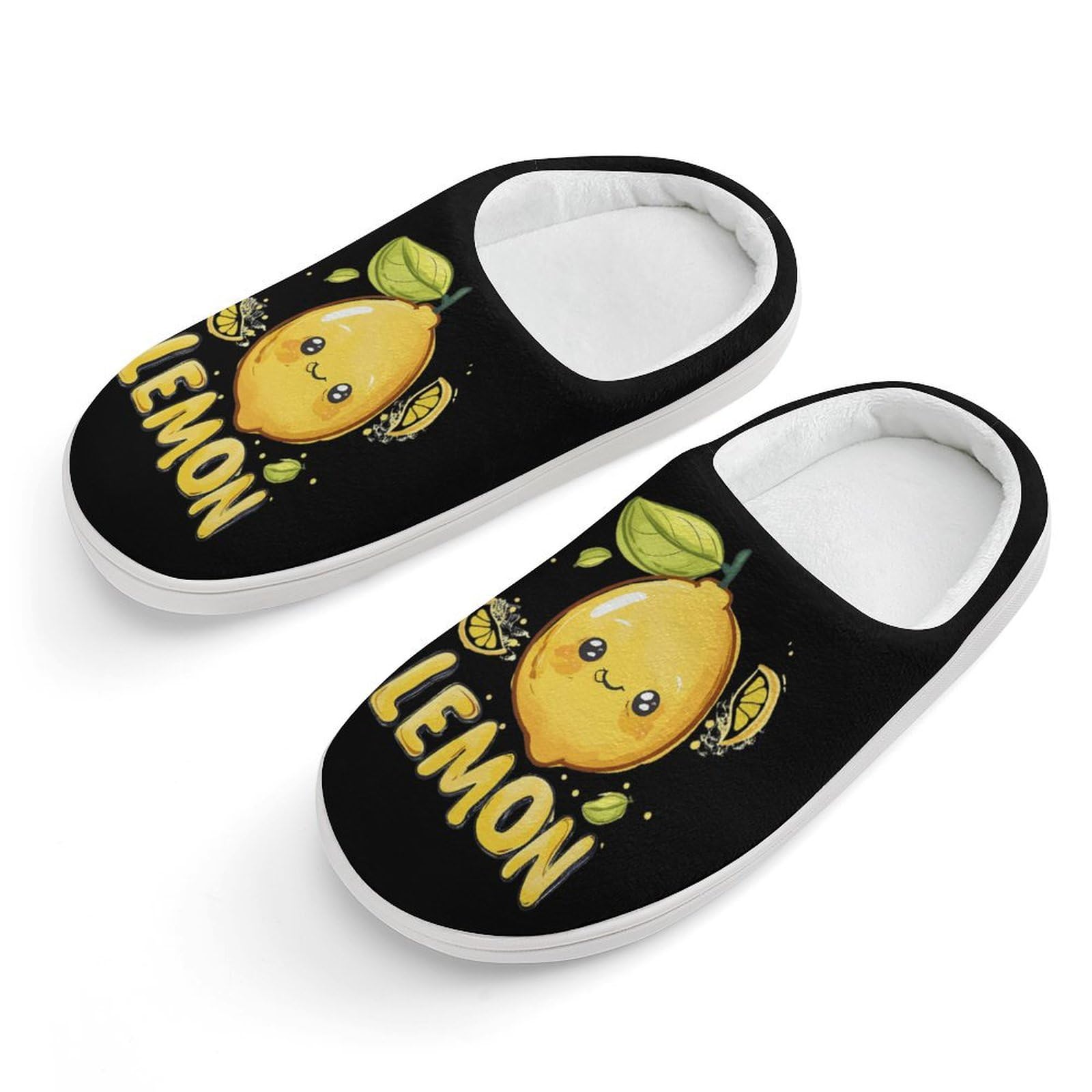 Lemon Fruit Cute Cotton Slippers Anti-slip House Shoes Funny Slipper Indoor Outdoor