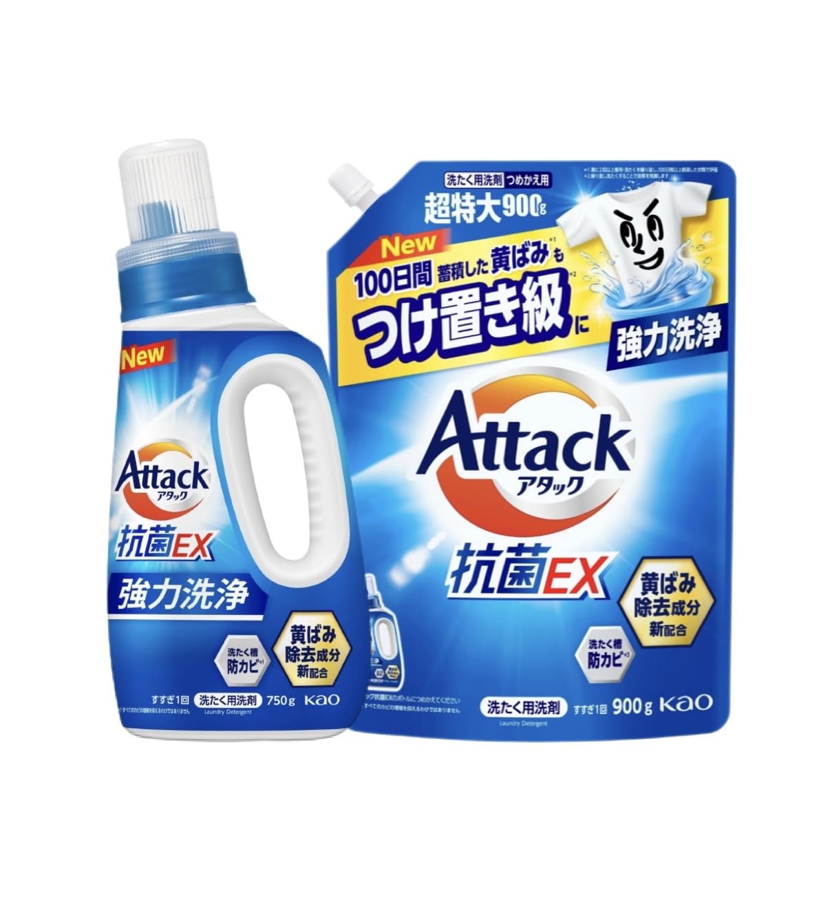 Amazon | 【まとめ買い】 アタック抗菌EX 洗濯洗剤 液体 本体 750g +