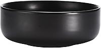 Vista 6 de Bruntmor Ceramic Serving Bowls - Set of 4 Large Cereal Bowls - 28oz Black Salad Bowls - Dishwasher, Oven, and Microwave Safe Soup Bowl - Ceramic
