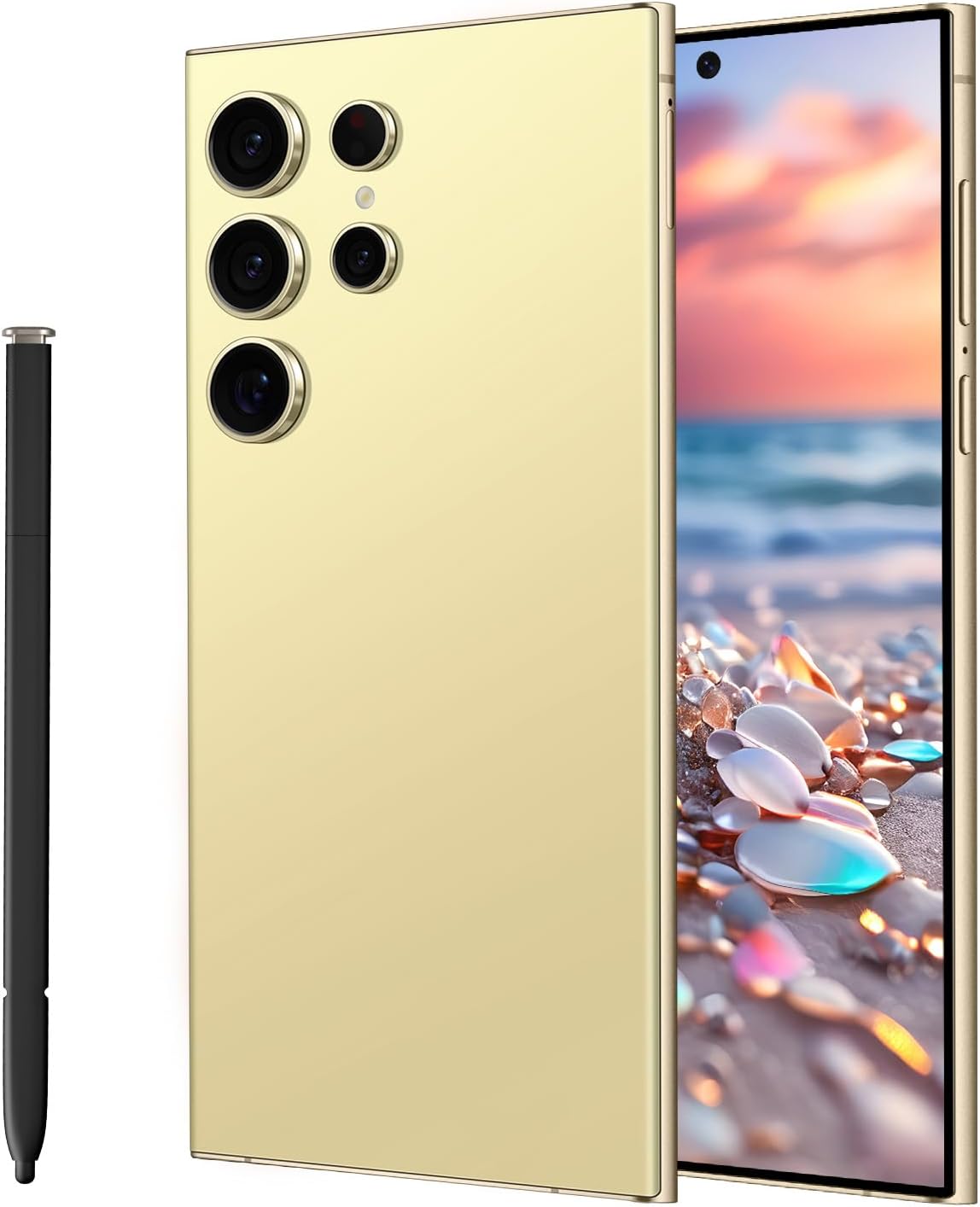 5G Unlocked Smartphone,6GB+256GB Fully (Yellow)