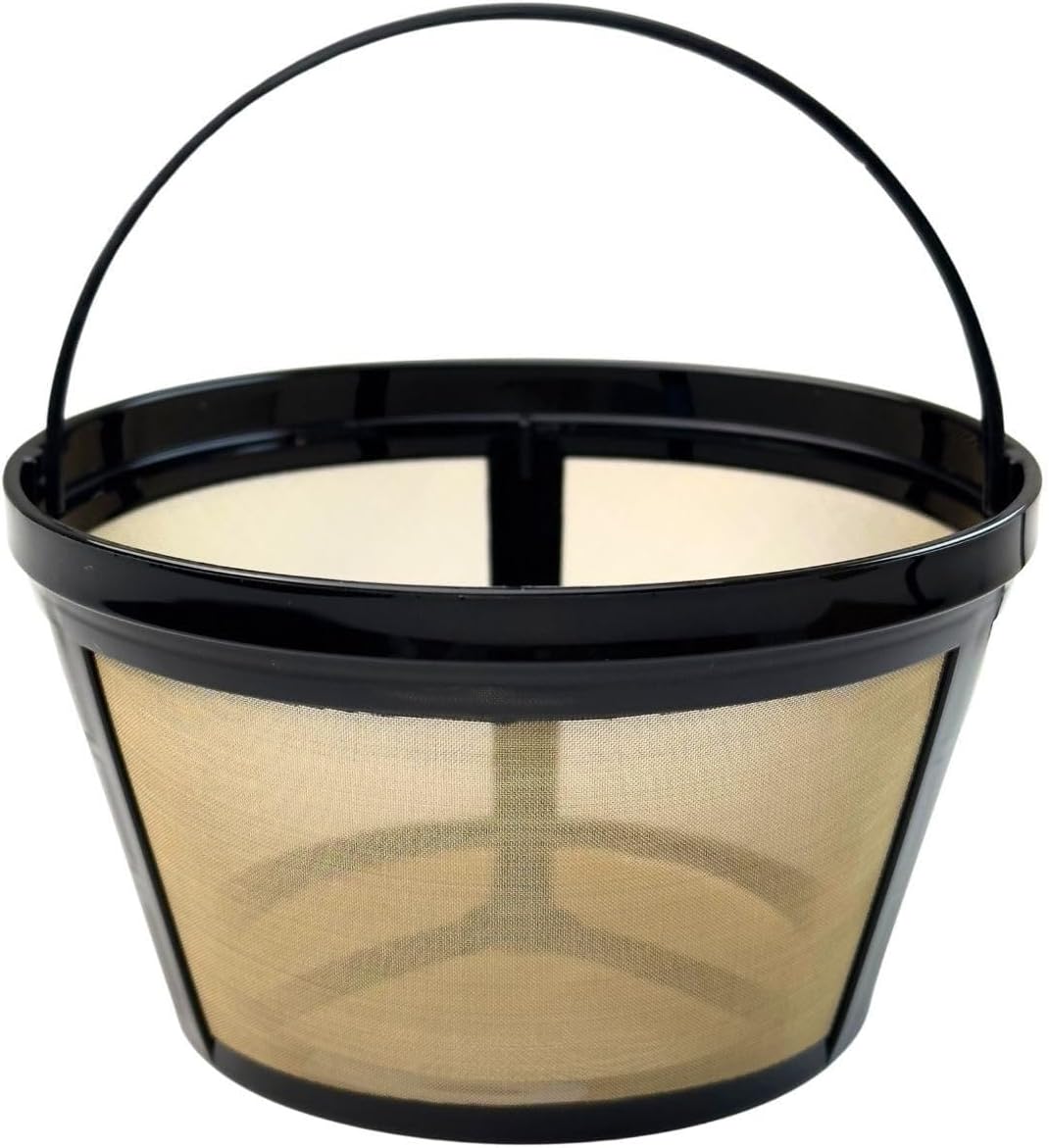 8-12 Cup Reusable Coffee Filter – BPA Free, Eco-Friendly, Compatible with Mr. Coffee, Black+Decker & Most Standard 8-12 Cup Drip Coffee Makers (1-Pack)