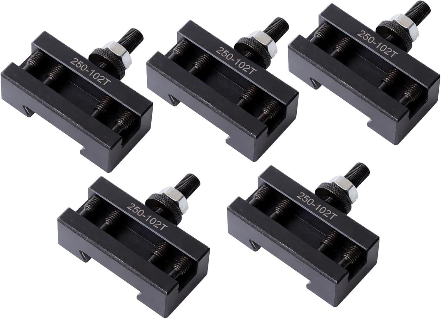 5Pcs 250-102XL Turning Tool Holder Quick Change Turning, Facing and Boring Lathe Tool Post Holders