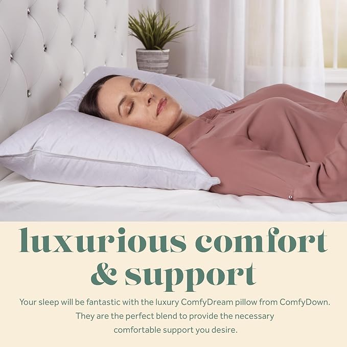 Almohada Plumas y Duvet King 20x36 Funda Algodón 400 Hilos miniatura 3