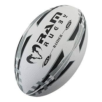Amazon | RAM Rugby Raiderラグビーボール – ブラック/レッド