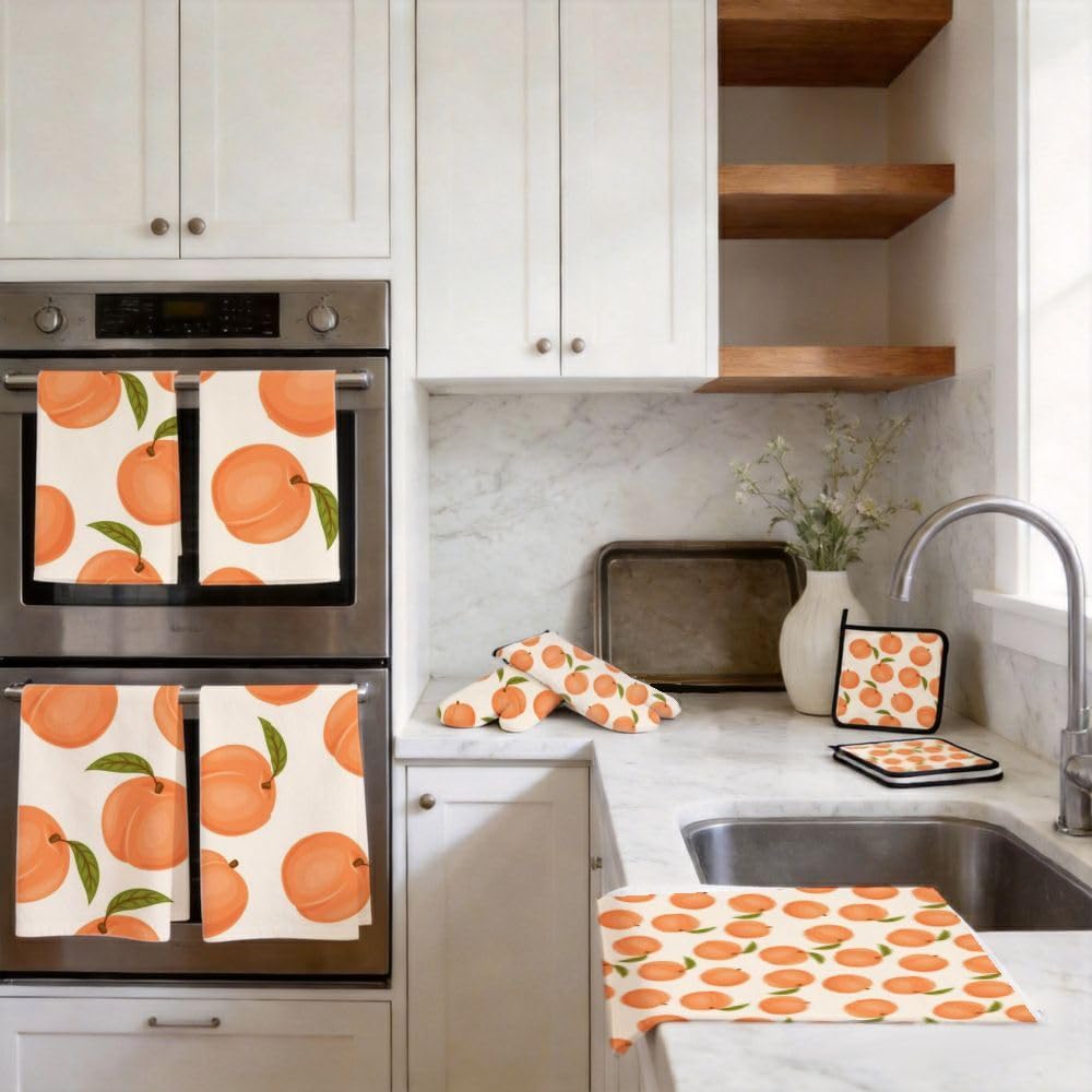 9PCS Sweet Peach Cucina Decor e Accessori Set