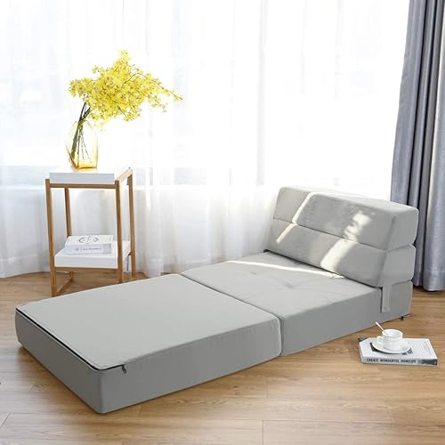 Miniatura 9 de Casart - Sofá cama de tres pliegues portátil plegable de espuma viscoelástica con funda lavable, diván para invitados, cojín acolchado para