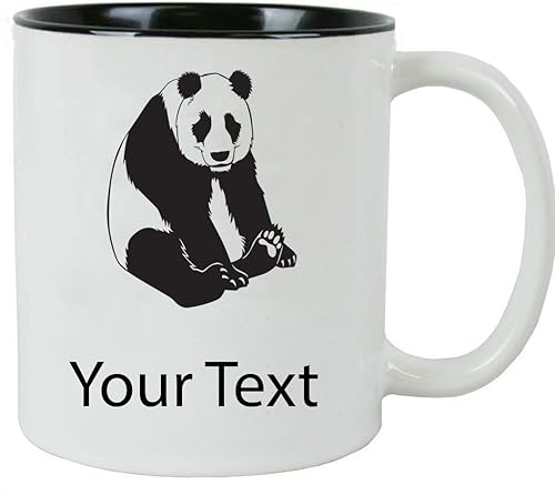 Panda personalizado personalizado 11 oz taza de café de cerámica blanca con caja de regalo blanca