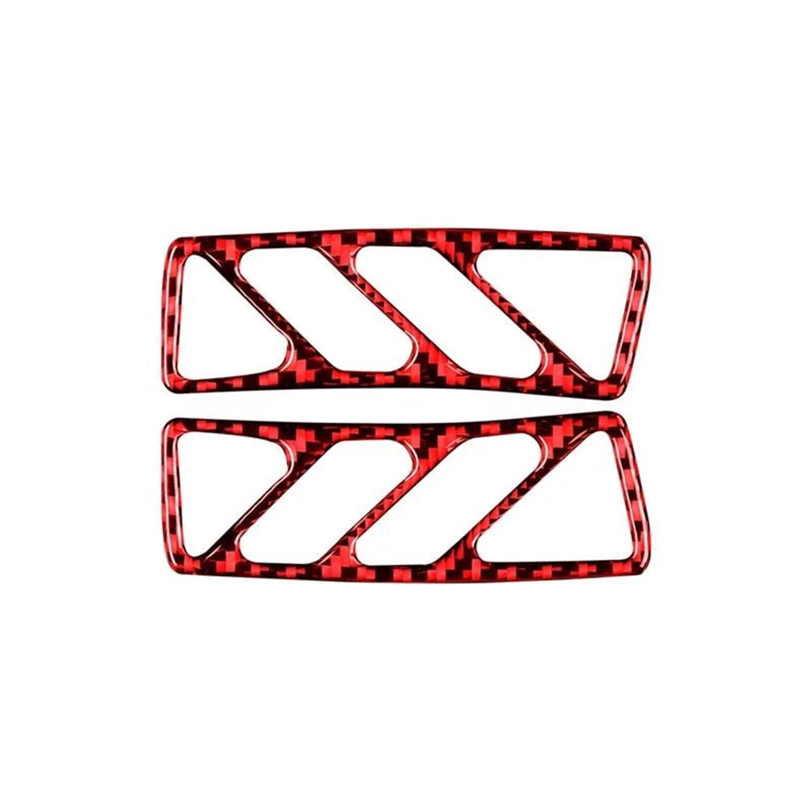 for Chevrolet for Camaro 2010 2011 2012 2013 2014 2015 Car Dashboard Air Outlet Cover Interior Trim Sticker Decor Frame KISSGPIPOL(Red Carbon Fibre)